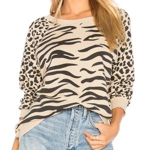 Wildfox Cheetah and Zebra Sweatshirt